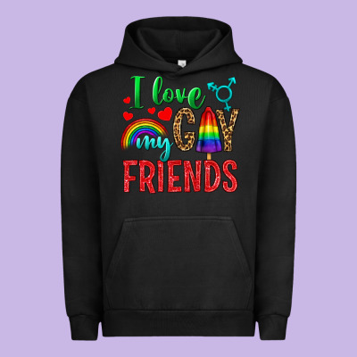 I Love My Gay Friends Urban Hoodie Designed By Bundleandbundleshop