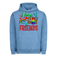Pigment Pebble Blue I Love My Gay Friends Urban Hoodie - BundleAndBundleShop