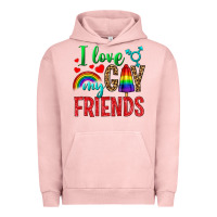 Pigment Salmon I Love My Gay Friends Urban Hoodie - BundleAndBundleShop
