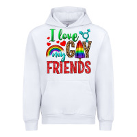 White I Love My Gay Friends Urban Hoodie - BundleAndBundleShop