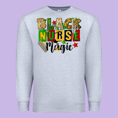 Black Nurse Magic Juneteenth Premium Sweatshirt Designed By Cowgirlartshop