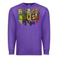 Purple black nurse magic juneteenth Premium Sweatshirt - CowGirlArtShop