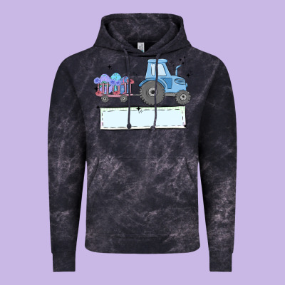 Easter Tractor Boy Vintage Hoodie Designed By Maliassmallbusiness