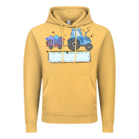 Vintage Mustard easter tractor boy Vintage Hoodie - MaliasSmallBusiness