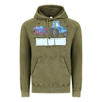 Vintage Olive easter tractor boy Vintage Hoodie - MaliasSmallBusiness