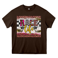 Chocolate Brown race life Heavy Core Tee - JahusDesignShop