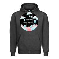 Charcoal Heather Happy Easter Zipper Hoodie - Bettercallsaul