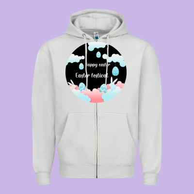 Happy Easter Zipper Hoodie Designed By Bettercallsaul