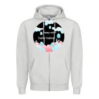 Dove Grey Happy Easter Zipper Hoodie - Bettercallsaul