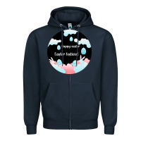Navy Happy Easter Zipper Hoodie - Bettercallsaul