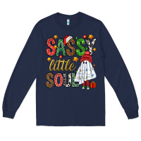 Navy Sassy litte soul Long Sleeve Tee - NancyCooperArtShop