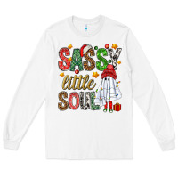 White Sassy litte soul Long Sleeve Tee - NancyCooperArtShop