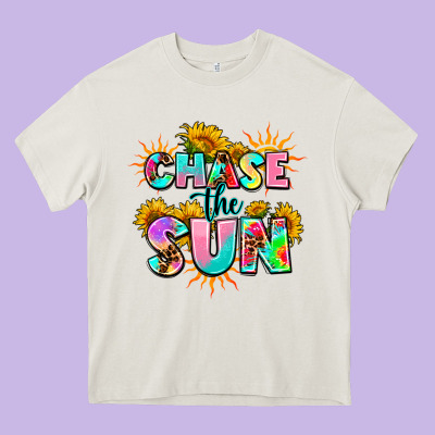 Chase The Sun Heavy Core Tee Designed By Adodesignshop