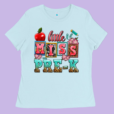 Little Miss Pre K Ladies Tee Designed By Adodesignshop