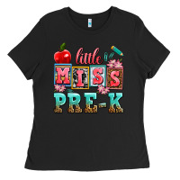 Black little miss pre k Ladies Tee - AdoDesignShop