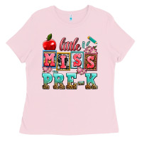 Bubblegum Pink little miss pre k Ladies Tee - AdoDesignShop