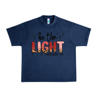 Navy be the light Urban Heavy Tee - MaliasSmallBusiness