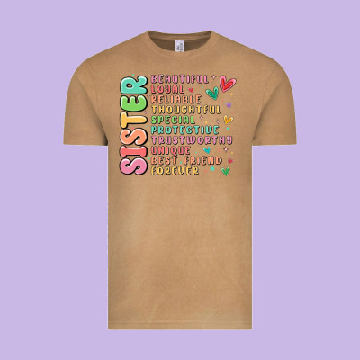 Sister Beautiful Loyal Reliable Vintage Tee Designed By Maliassmallbusiness