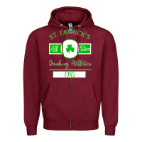 Burgundy Drinking Athletics Zipper Hoodie - Bettercallsaul