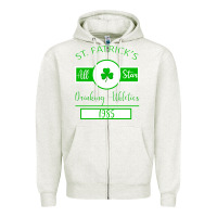 Oatmeal Heather Drinking Athletics Zipper Hoodie - Bettercallsaul