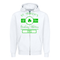 White Drinking Athletics Zipper Hoodie - Bettercallsaul