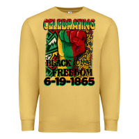Antique Gold celebrating black freedom 6 19 1865 juneteenth Premium Sweatshirt - CowGirlArtShop