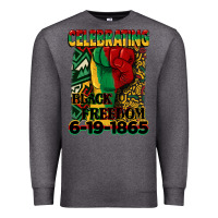 Charcoal Heather celebrating black freedom 6 19 1865 juneteenth Premium Sweatshirt - CowGirlArtShop