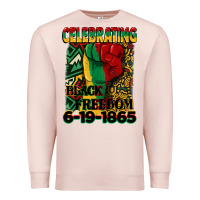 Pale Pink celebrating black freedom 6 19 1865 juneteenth Premium Sweatshirt - CowGirlArtShop