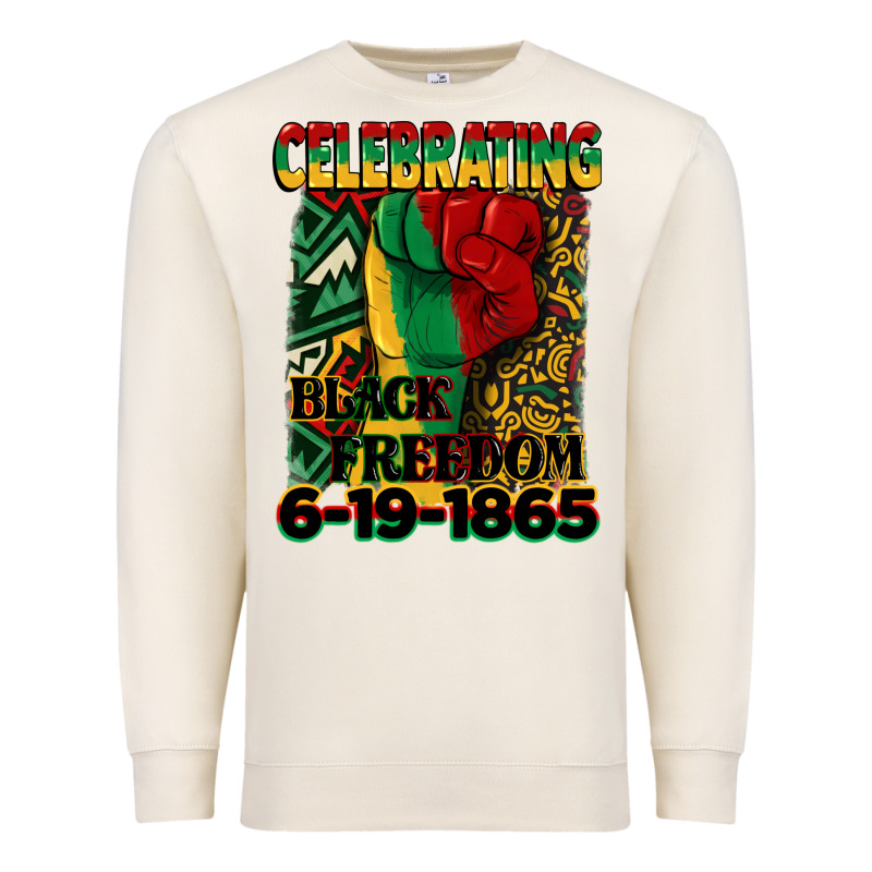Celebrating Black Freedom 6 19 1865 Juneteenth Premium Sweatshirt by CowGirlArtShop | Teevron