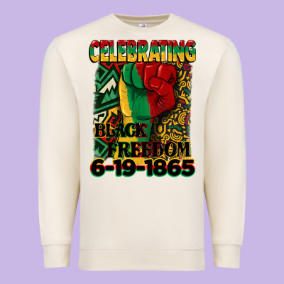 Celebrating Black Freedom 6 19 1865 Juneteenth Premium Sweatshirt Designed By Cowgirlartshop