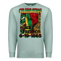 Seafoam celebrating black freedom 6 19 1865 juneteenth Premium Sweatshirt - CowGirlArtShop