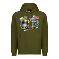 Army Green respiratory therapist mardi gras Premium Hoodie - CowGirlArtShop
