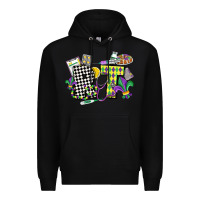 Black respiratory therapist mardi gras Premium Hoodie - CowGirlArtShop