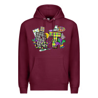 Burgundy respiratory therapist mardi gras Premium Hoodie - CowGirlArtShop