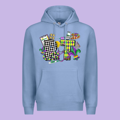 Respiratory Therapist Mardi Gras Premium Hoodie Designed By Cowgirlartshop