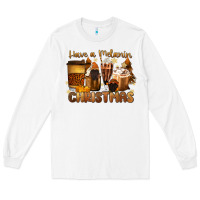 White have a melanin christmas coffee cups Long Sleeve Tee - MaliasSmallBusiness