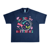 Navy you give me butterflies Urban Heavy Tee - MaliasSmallBusiness