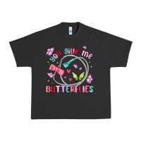 Pigment Black you give me butterflies Urban Heavy Tee - MaliasSmallBusiness