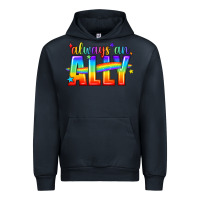 Navy Always An Ally Pride LGBTQ Urban Hoodie - BundleAndBundleShop