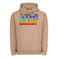 Pigment Burro Always An Ally Pride LGBTQ Urban Hoodie - BundleAndBundleShop