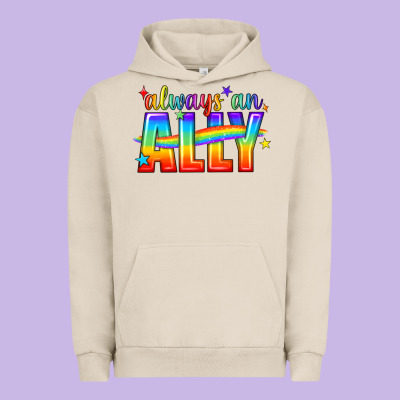 Always An Ally Pride Lgbtq Urban Hoodie Designed By Bundleandbundleshop