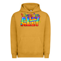 Pigment Peanut Butter Always An Ally Pride LGBTQ Urban Hoodie - BundleAndBundleShop