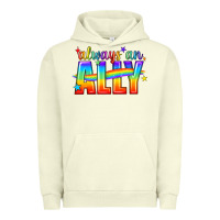 Pigment Pistachio Always An Ally Pride LGBTQ Urban Hoodie - BundleAndBundleShop