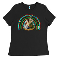 Black holy family rainbow Ladies Tee - RanaPortraitStore