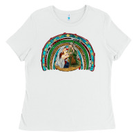 White holy family rainbow Ladies Tee - RanaPortraitStore