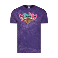 Cloud Purple western cow and heart Vintage Tee - MaliasSmallBusiness