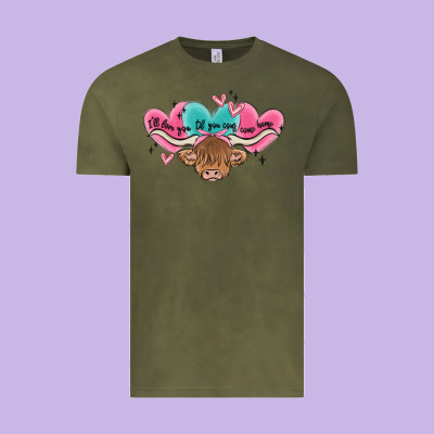 Western Cow And Heart Vintage Tee Designed By Maliassmallbusiness