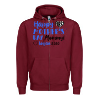 Burgundy happy first mother's day mommy! logan 2020 Zipper Hoodie - Bettercallsaul