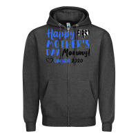 Charcoal Heather happy first mother's day mommy! logan 2020 Zipper Hoodie - Bettercallsaul