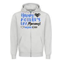 Dove Grey happy first mother's day mommy! logan 2020 Zipper Hoodie - Bettercallsaul